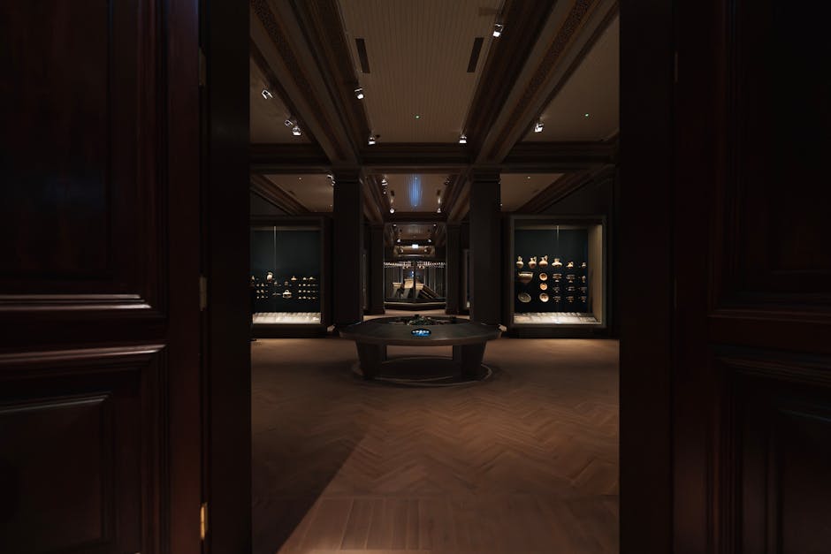 Explore the elegant interior of an Istanbul museum showcasing art and artifacts.